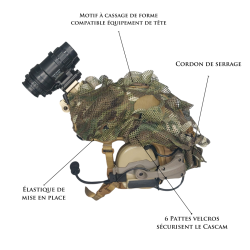 CASCAM Helmet Camo Cover by Tiger Tailor