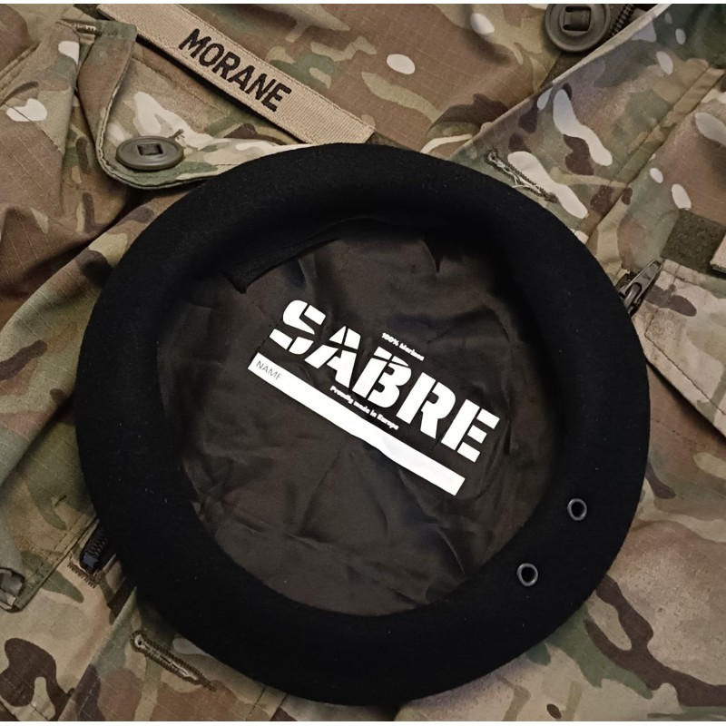 SABRE military beret 100% merinos - new generation - BLACK